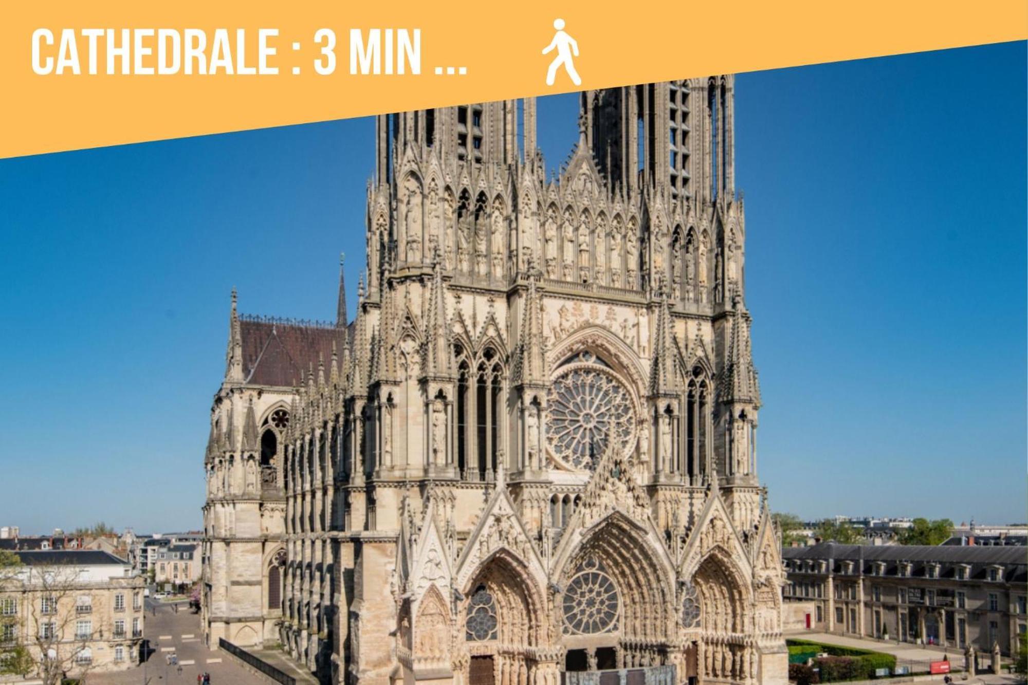 So Guest- Pepite De Charme Proche Cathedrale, Climatisation Parking Daire Reims Dış mekan fotoğraf